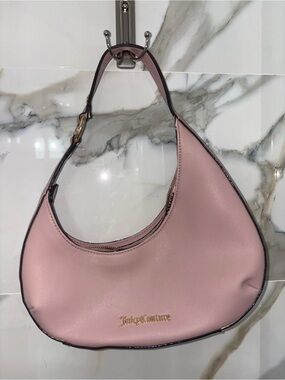 Juicy Couture Los Angeles California Blush Pink Crescent Shoulder Bag